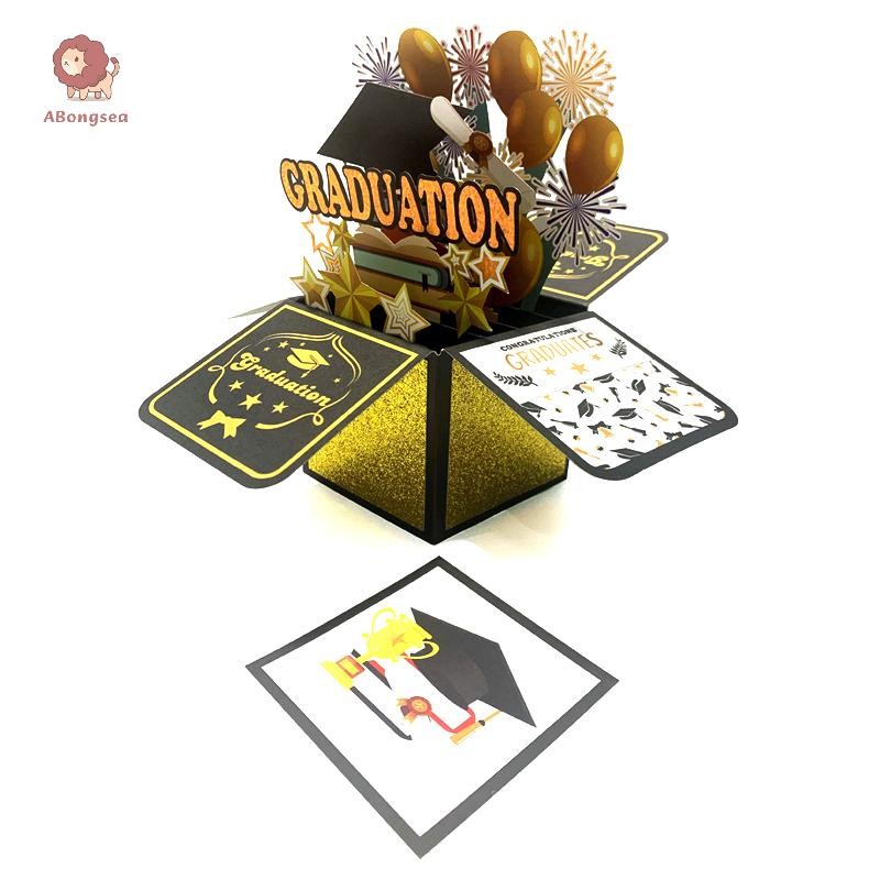 abongsea Graduation Pop Up Card Envelope Congrats Grad Card 3D Card For ...
