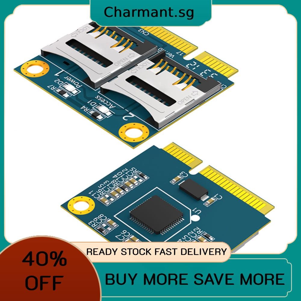 Dual TF Card To Mini PCI-E Adapter Mini PCIe Adapter Memory Card Reader ...