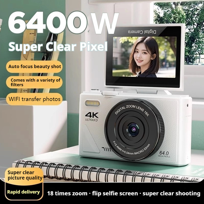 Digital Camera HD Camera 64MP Digital Camera 4K Video Blog Camera 3.0 ...