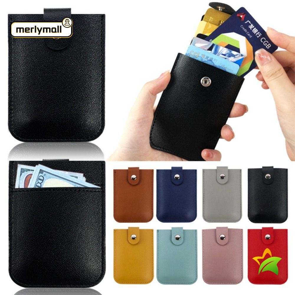 MERLYMALL ID Card Holder, Pull-out Type 5 Card Pockets Mini Card Wallet ...
