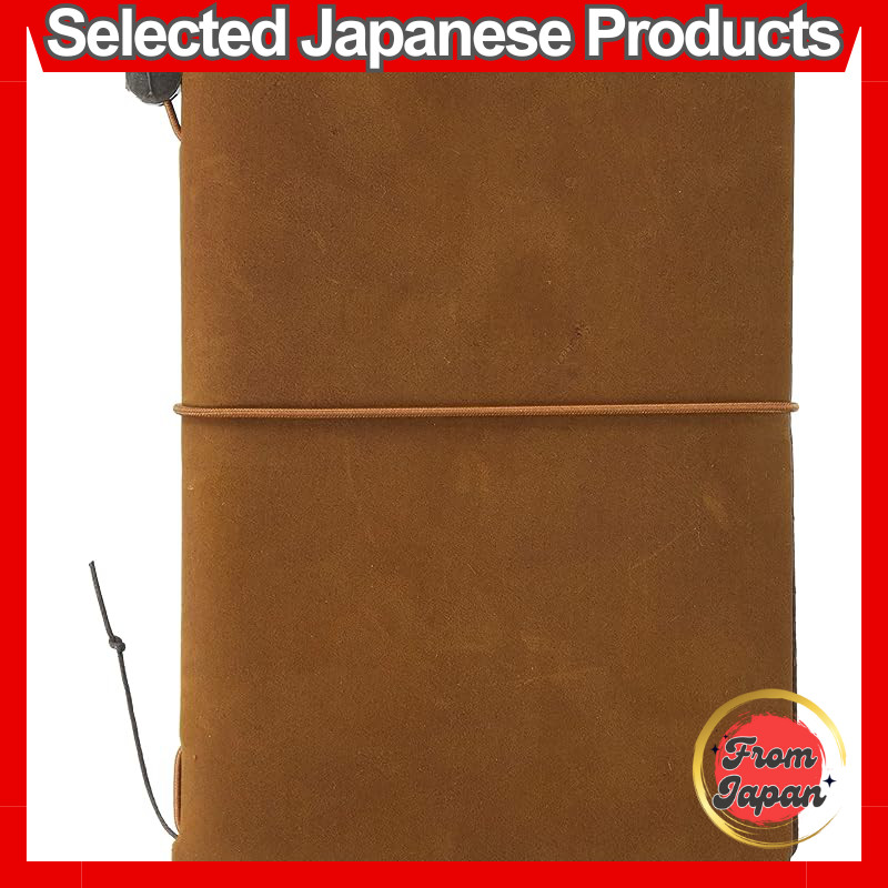 thumbnail image 2 of DESIGNPHIL Traveler’s Notebook Regular Size In Camel Leather | Handcrafted Refillable Journal With Cotton Case | Perfect For Journaling, Sketching, And Memories 2 of 12
