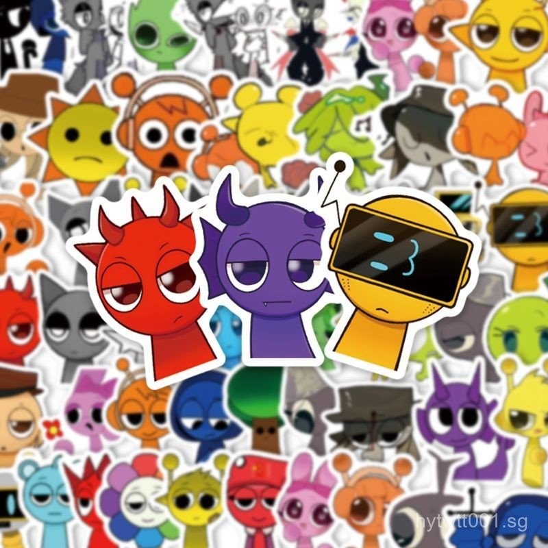 [1553People Collection]190Zhang sprunki Rhythm Box Waterproof Stickers ...