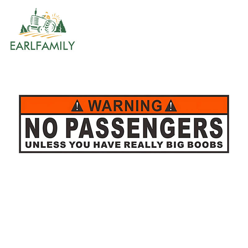EARLFAMILY 13cm x 3.6cm Warning Slap Car Sticker Attractive Amusing ...