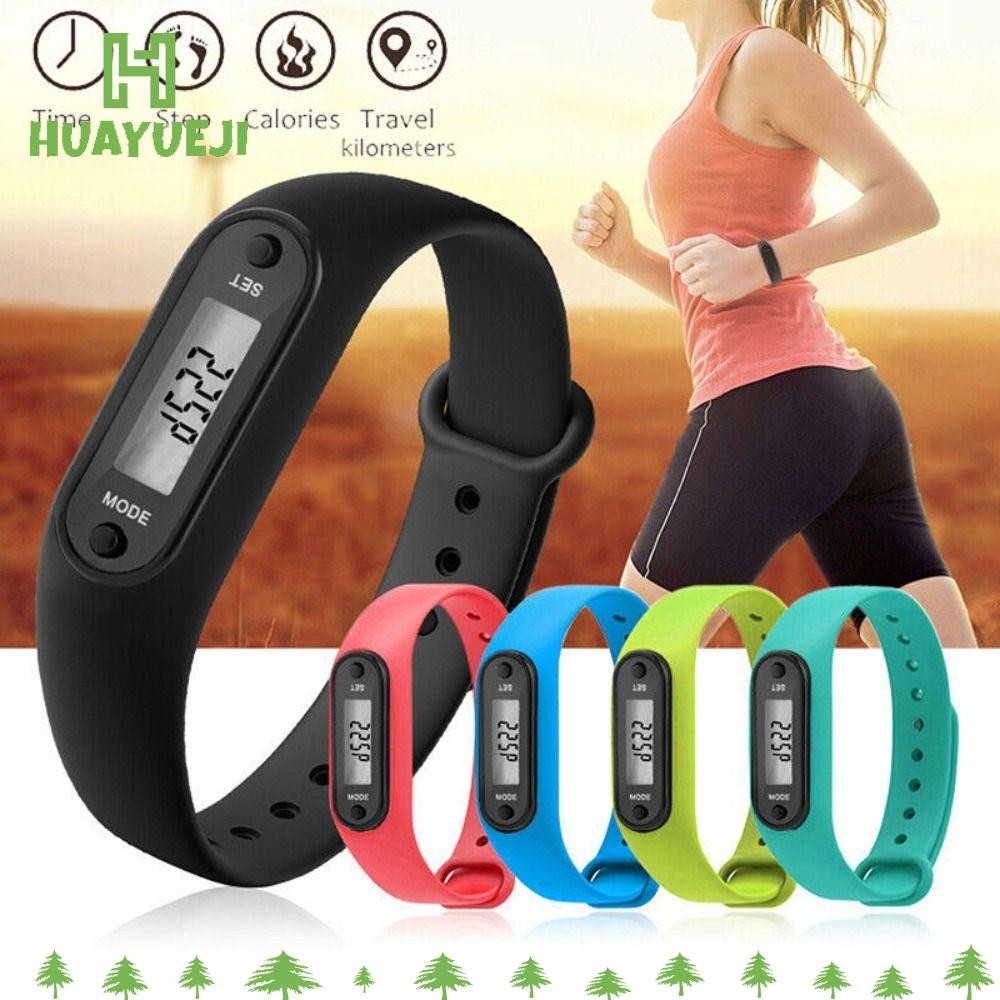 HUAYUEJI Wrist Watch Pedometer LCD Digital Electronic Watch Sports Step Calorie Counter
