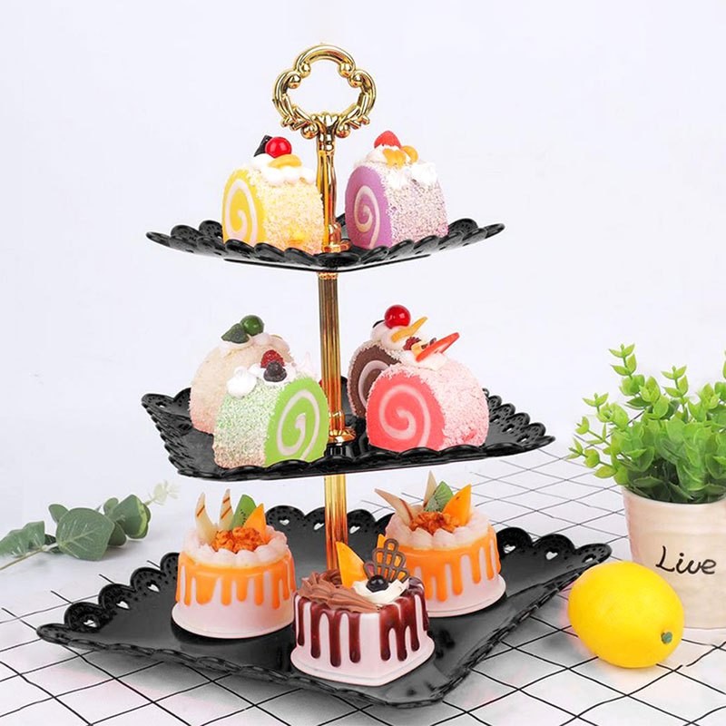 Aesthetic Fruit Cake Rack 3 Tier European Style Tea Party Rack | Shopee ...
