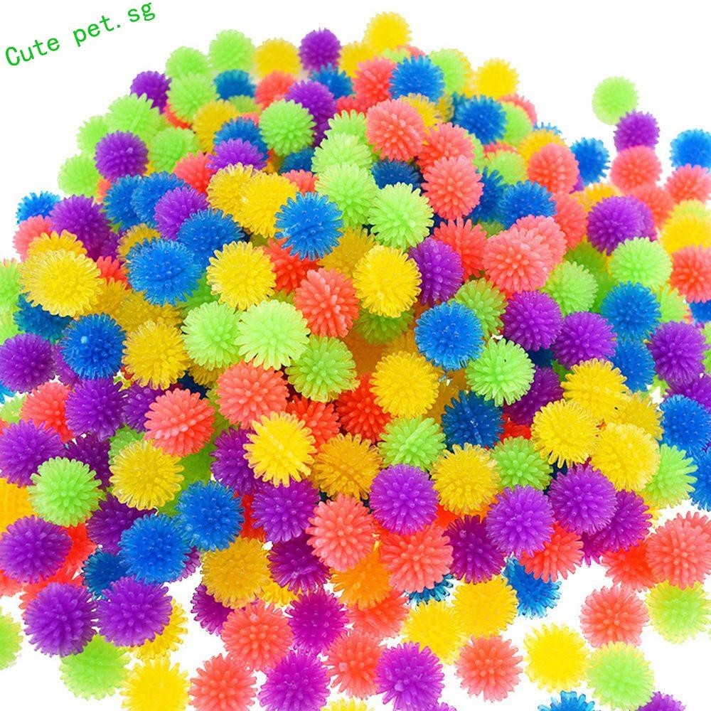 FUZOU Stretch Plush Ball Soft Spiky For Kitten Fidget Toy TPR Ball ...