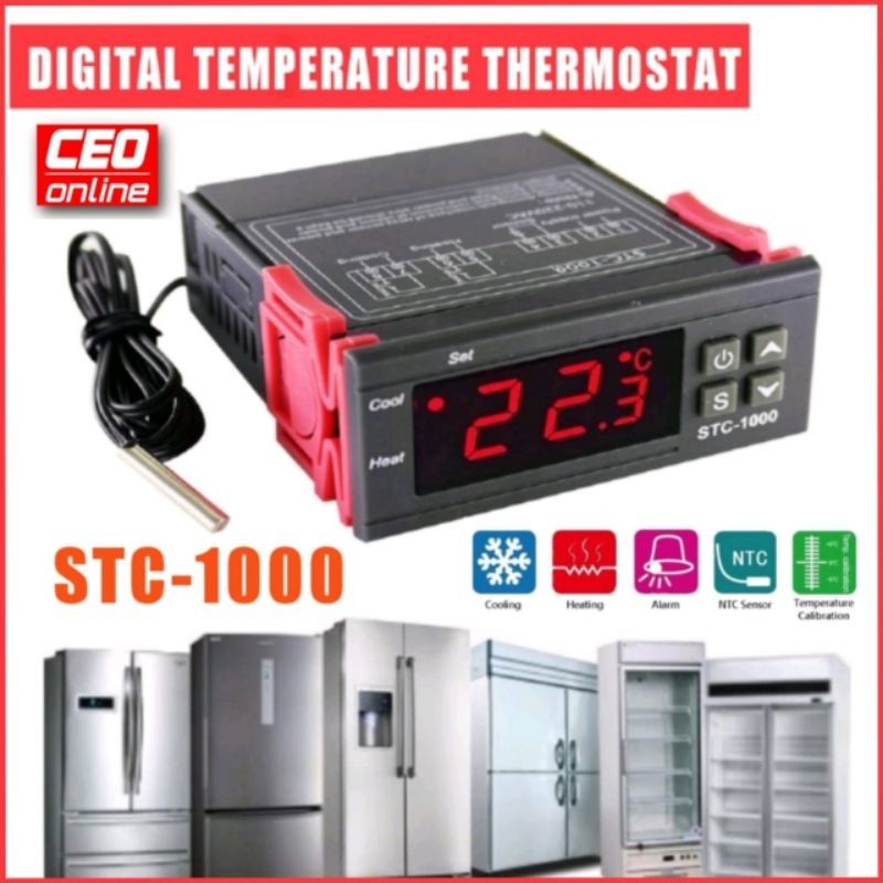CEO 🇸🇬 STC-1000 Digital Temperature Thermostat Controller Refrigerator ...