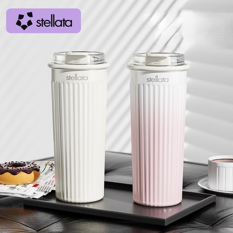 【LUCKY】Straw Thermos Cup Large Capacity Water Cup 316 Stainless Steel