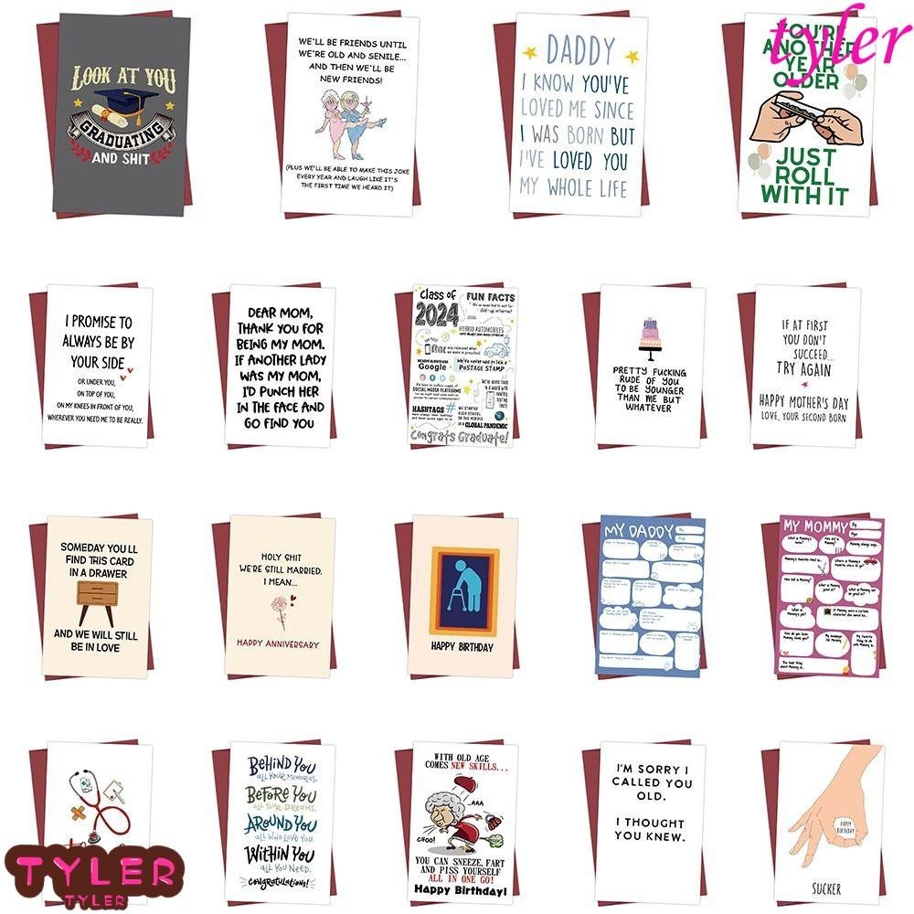 TYLER Thank You Greeting Cards, Handmade Fun Humorous Graduation Card ...