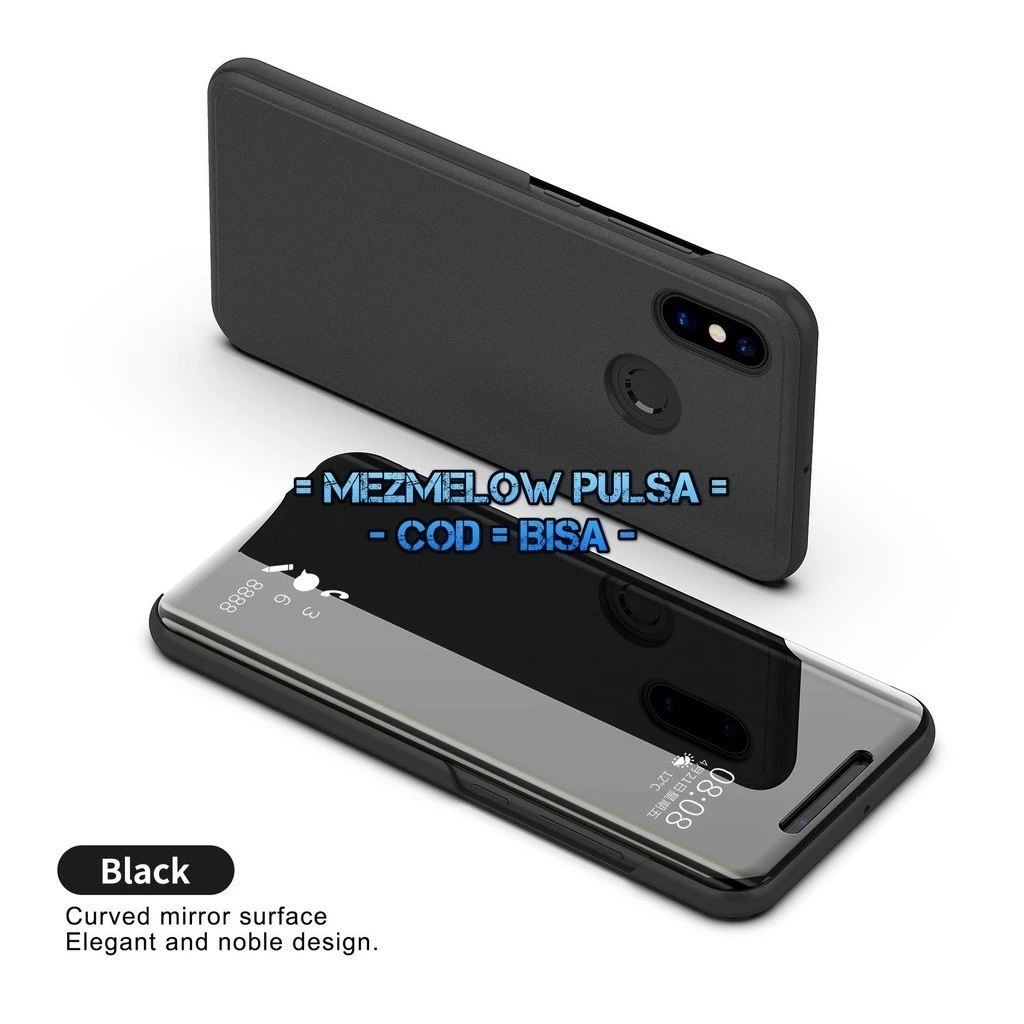 Smart Mirror Flip Phone Case Clear View Cover Flip Case OPPO F9/ OPPO F9 PRO / REALME 2 PRO - Gambar 4