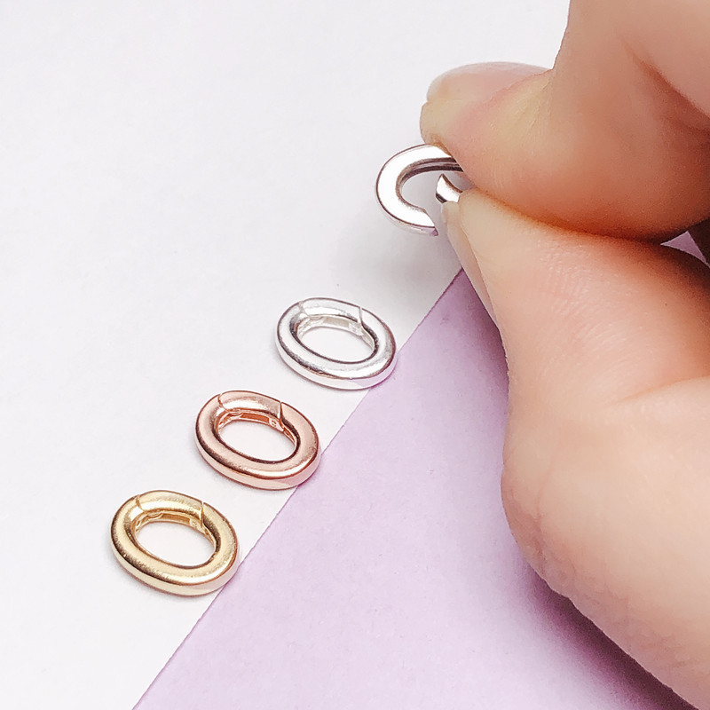 Oval Spring Fastener Necklace/Bracelet Buckle Geometric Ornament ...