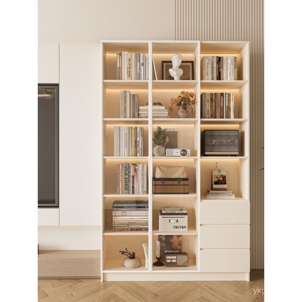 TV Side Cabinet Bookshelf Display Cabinet Glass Cabinet Home Storage ...