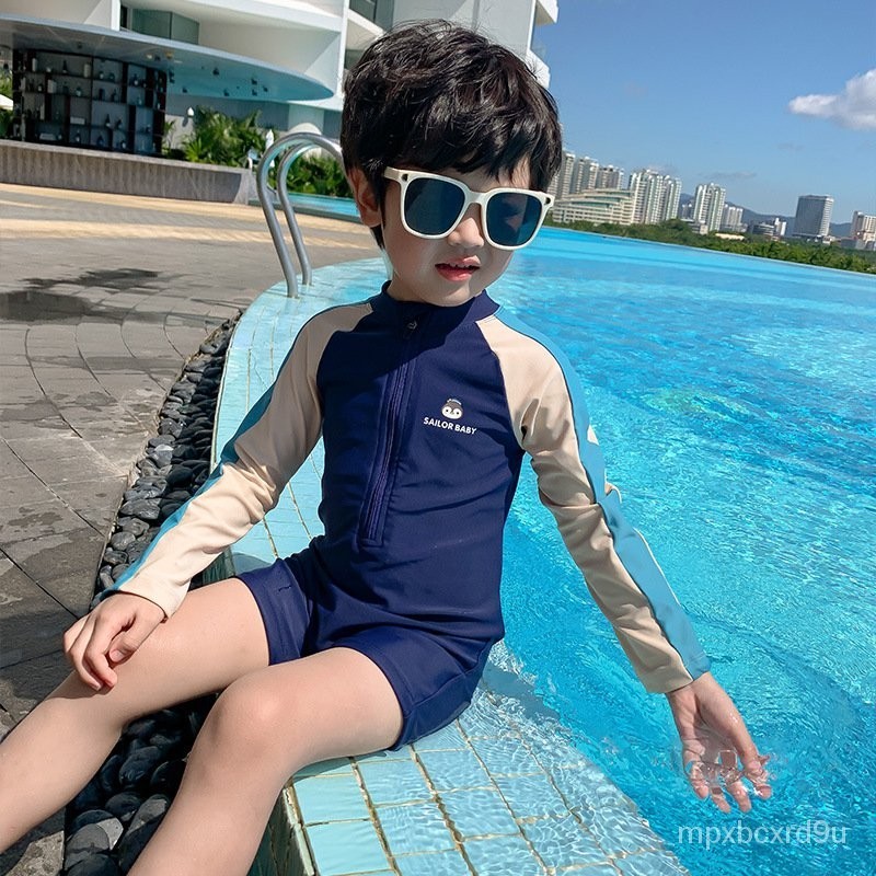 【TikTok】2023Boy's Swimsuit Children's Clothing New One Piece Swimsuit