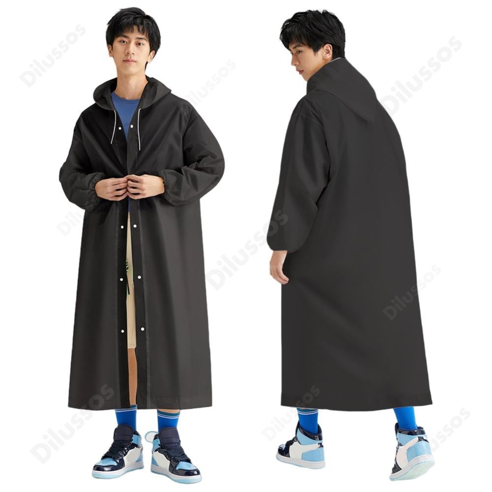 Adult Long Raincoat Drawstring Waterproof Rain Coat for Outdoor Travel ...
