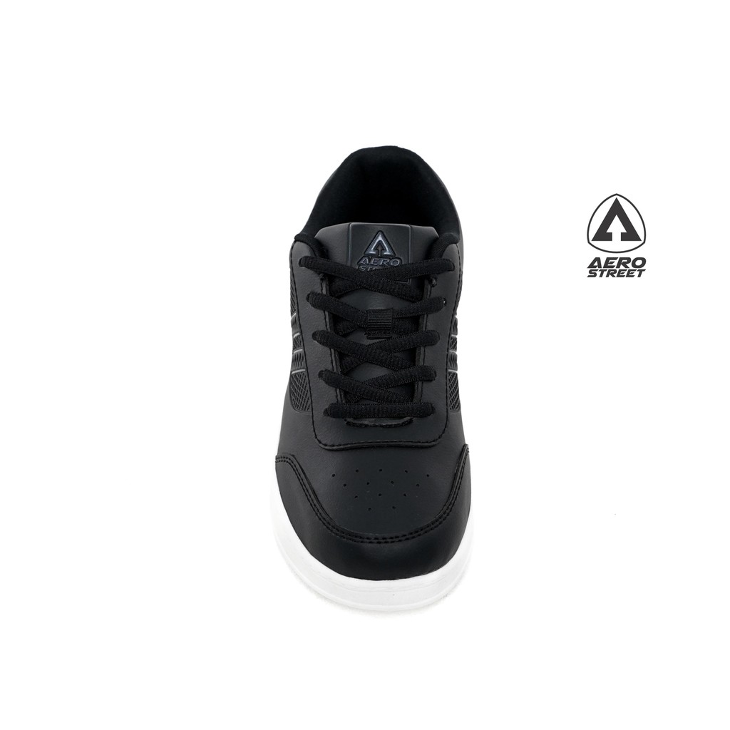 Aerostreet 31-36 Airstrike Putih Hitam Hitam - Sepatu Sneaker Casual Sekolah - Gambar 4
