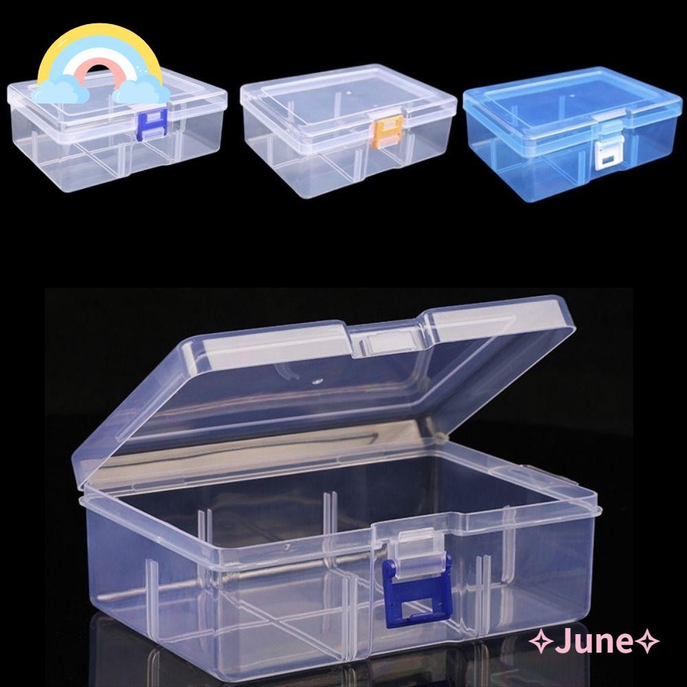JUNE 1Pcs Practical Toolbox, Transparent Large Capacity Jewelry Display ...