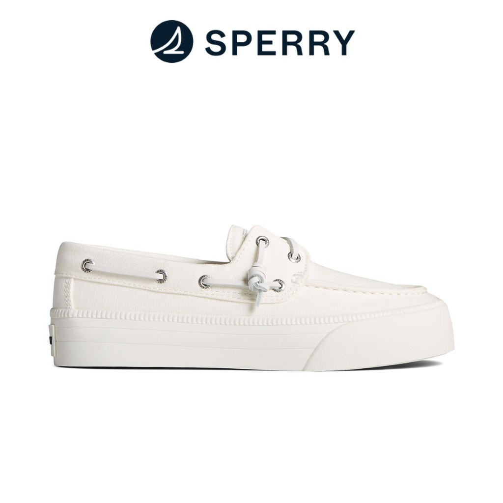 Sperry Women s SeaCycled Bahama 3.0 Platform Textile Sneakers White STS89366 Shopee Singapore