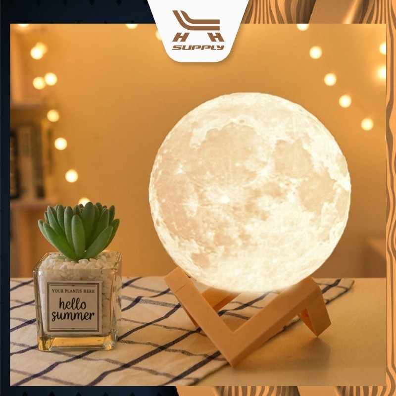 LH 8cm 3D LED Moon Light Lamp Lunar Light Lamp Study Lamp Bedroom Led ...