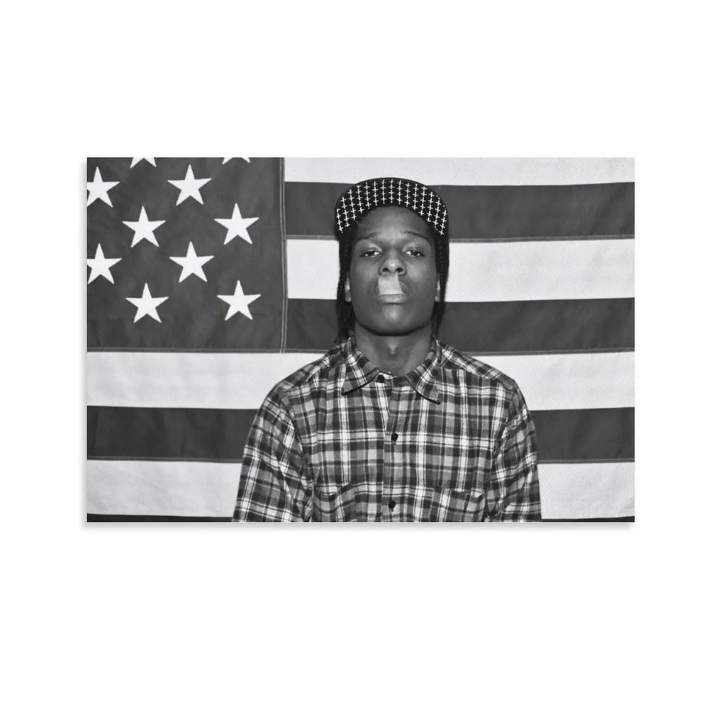 A$AP Rocky ASAP American Flag Rap Rapper Motivational Inspirational ...