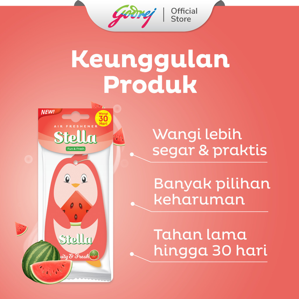 Stella Fun & Fresh Fruity & Fresh 20gr Beli 1 Gratis 1 x2 - Pengharum Mobil - Gambar 2