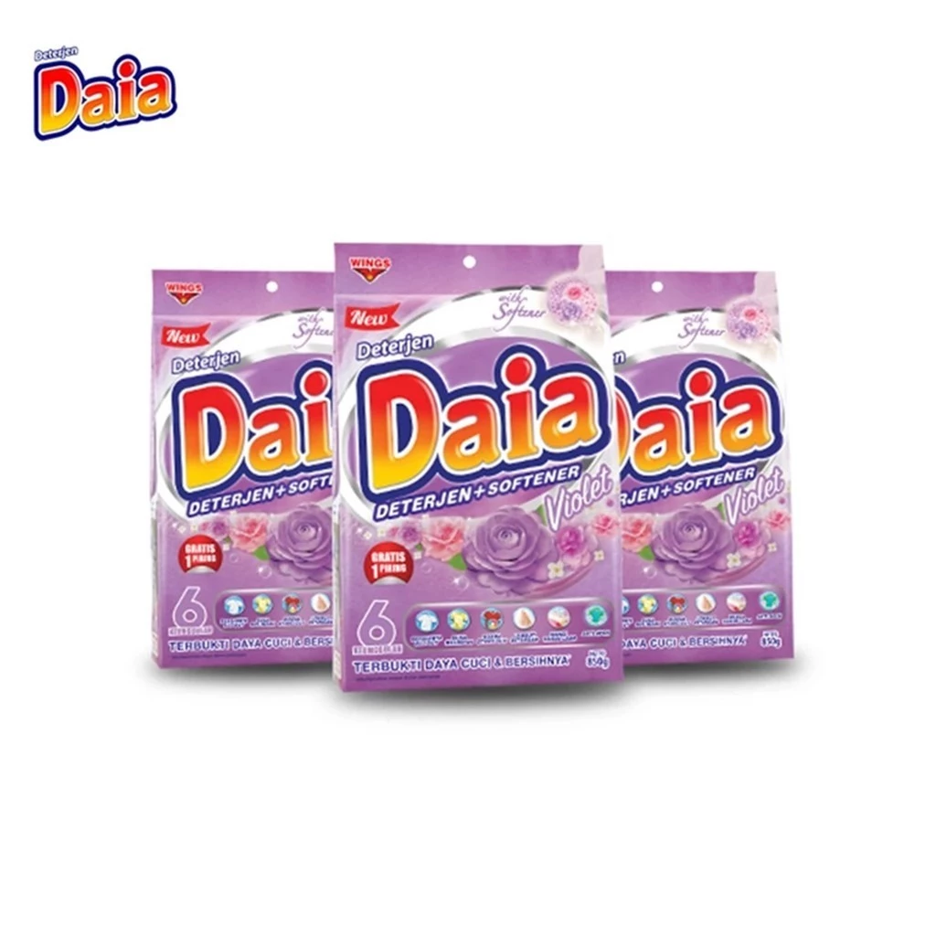 Daia Detergen Bubuk + Softener Violet Passion 800 g x3 - Gambar 4