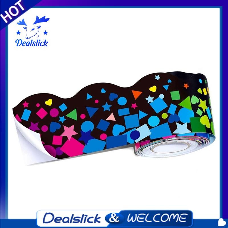 1 Roll 59 Feet Self Adhesive Bulletin Board Borders, Scalloped Confetti ...
