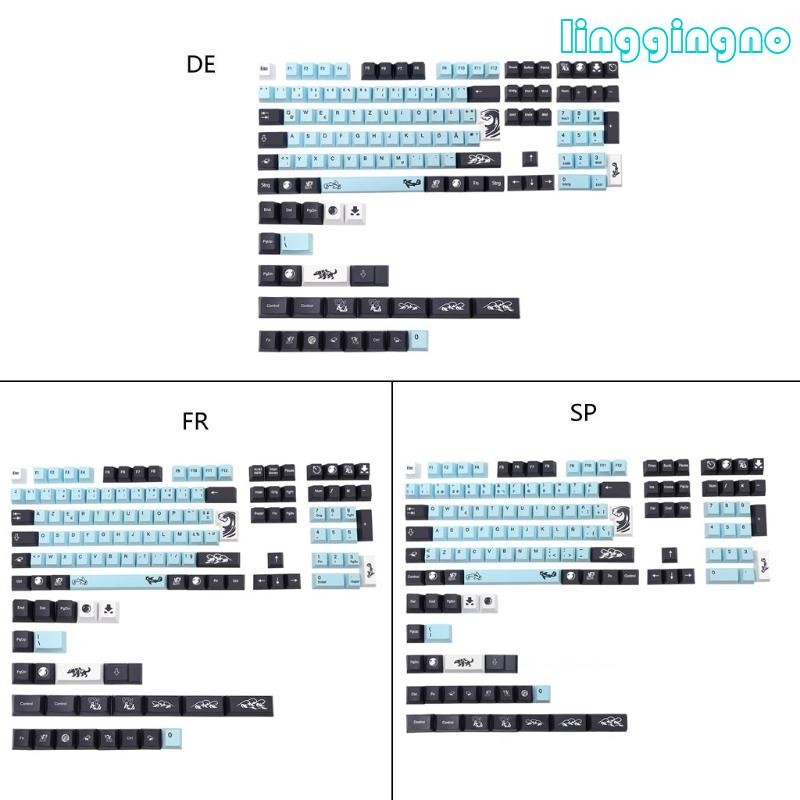 RR Iso Layout Keycap Set 134 for Key Cherry MX PBT 5 Sides Sublimation ...