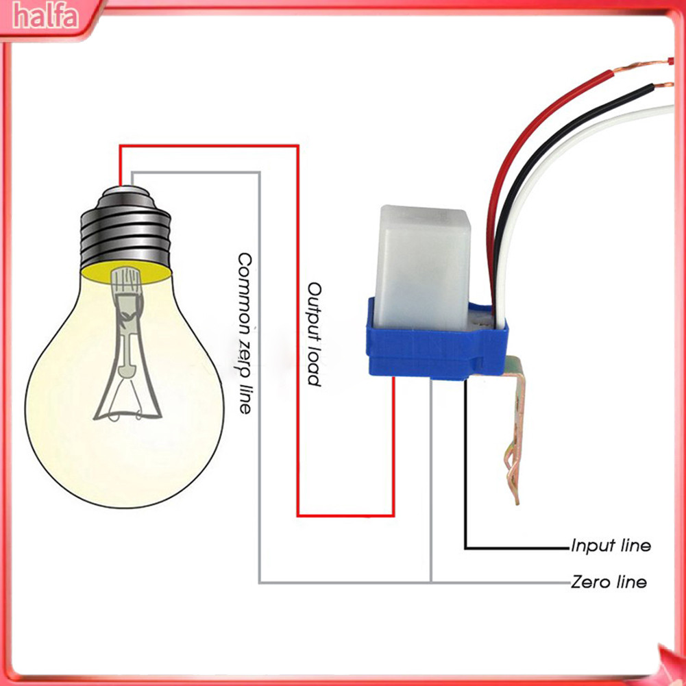 HALFA| DC 12V 24V AC 110V 220V 50-60Hz Auto On/Off Light Sensor Switch ...