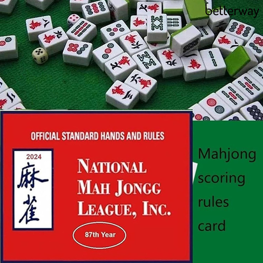 Betterway 1 Set 2024 Mahjong Score Card National Mahjong League