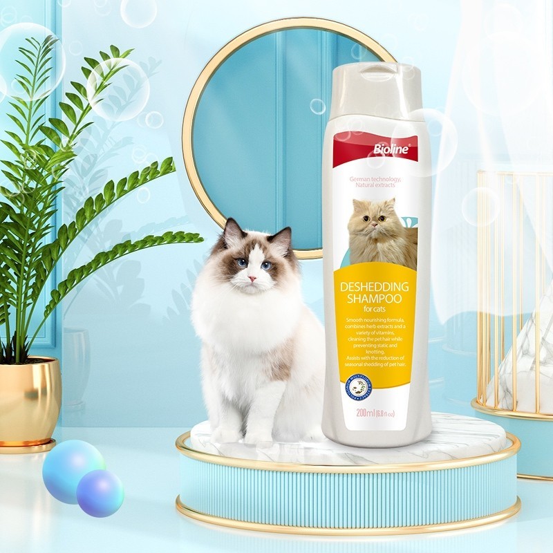 Bioline 250ML Cat Shampoo Kitten Shampoo Long Hair Shampoo White Coat Shampoo Syampu Kucing Shopee Singapore
