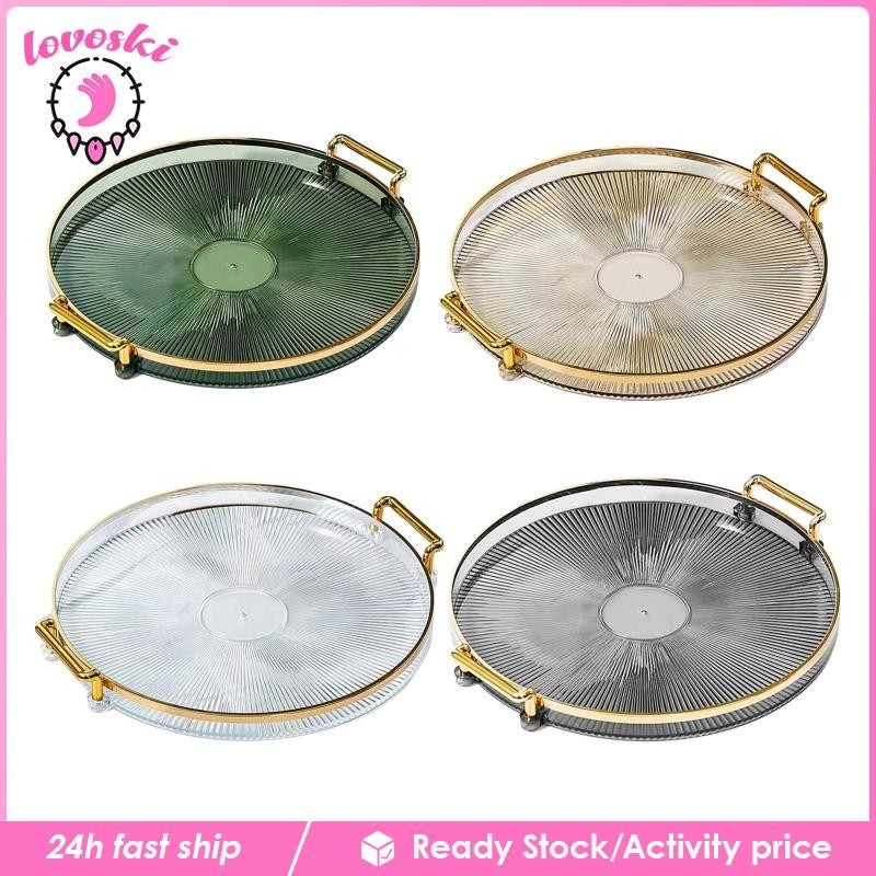 [Lovoski] Luxury Serving Tray with Handles Cosmetic Makeup Display ...