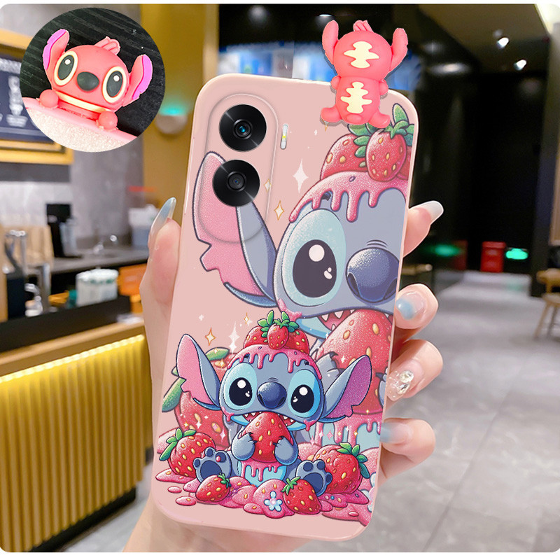 Cartoon Stitch 3D Cute Strawberry Case For Poco X3 X5 X4 GT X6 Pro M5S ...