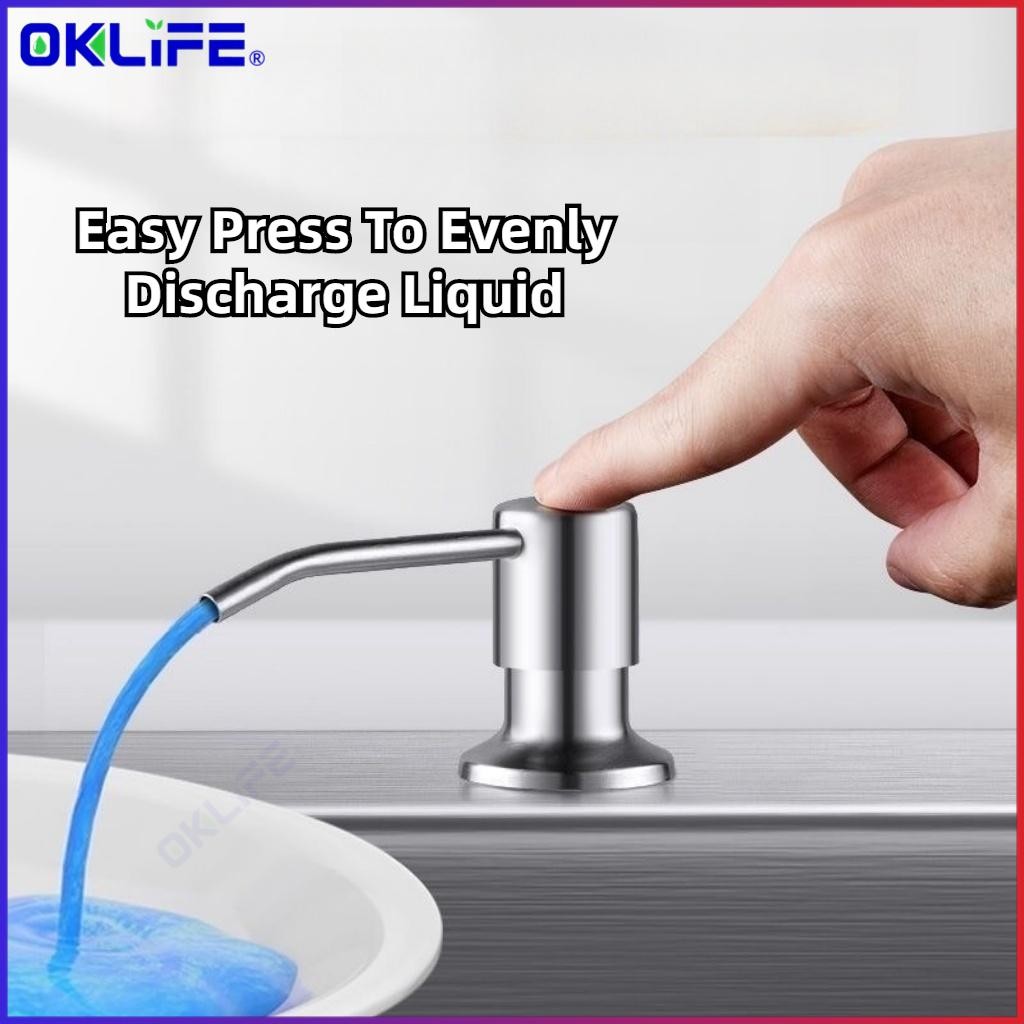 SUS304 Stainless Steel Liquid Soap Dispenser Bracket Extension Tube Kit Kitchen Sink Washer Dispenser view 3