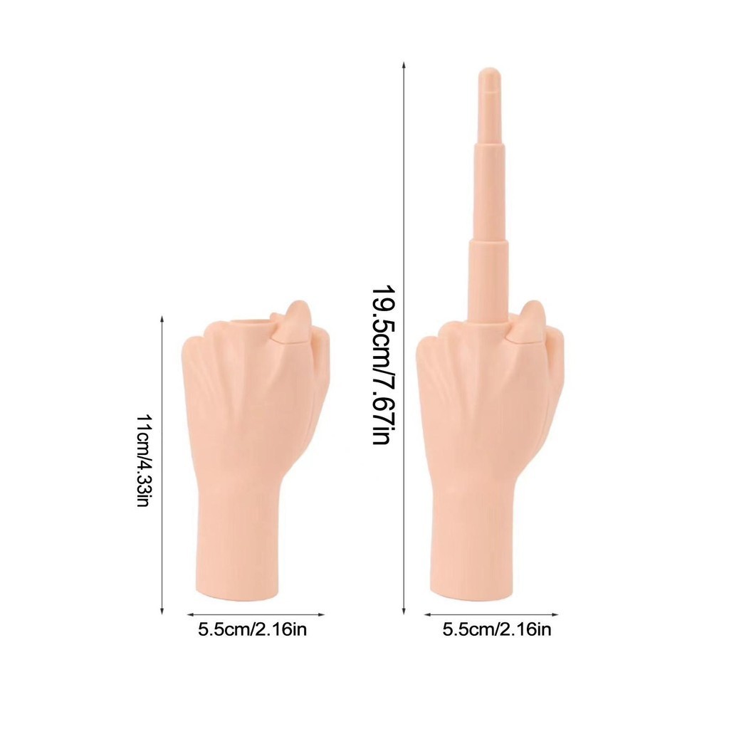 3D Collapsing Middle Finger Distinctive Style Retractable Funny Gag ...
