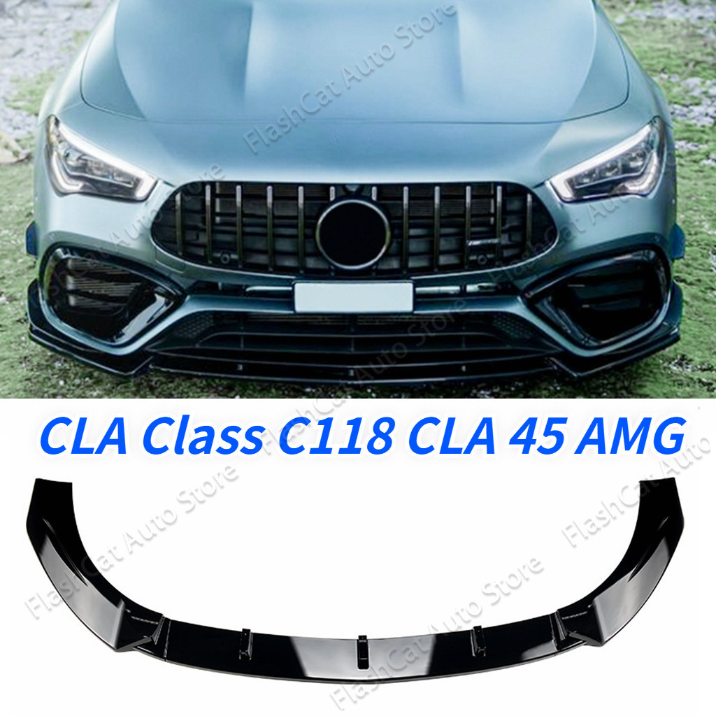 For Mercedes-Benz CLA Class C118 CLA 45 AMG Front Bumper Splitter Lip ...