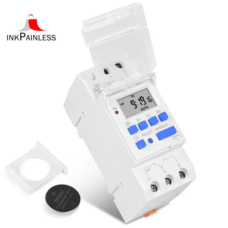 Programmable Digital Time Switch Relay Timer Control AC 220V 16A Din ...