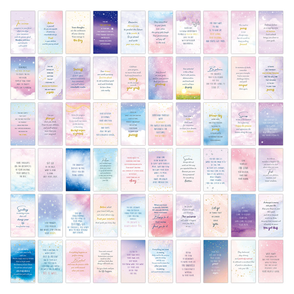 60pcs Inspirational Motivational Cards Encouragement and Confidence ...