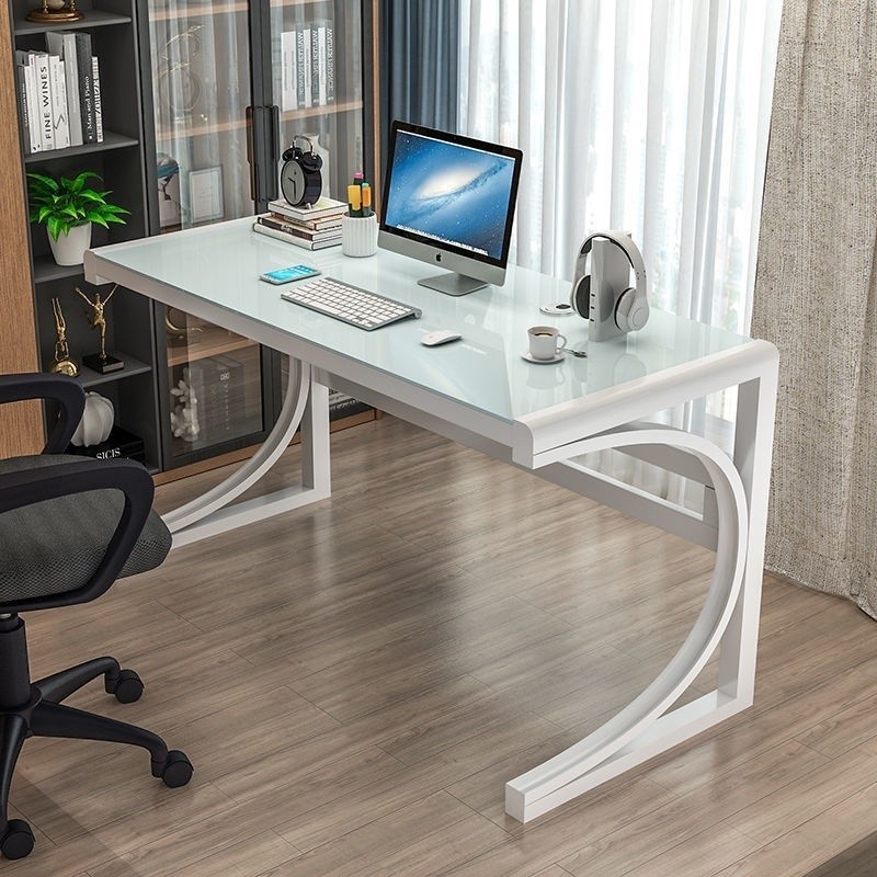 Computer Table Simple Tempered Glass Desk Bedroom Student Writing ...