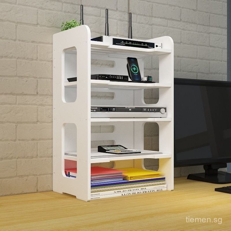 WiFi Router Storage Cabinet With Shelf - Large Cable Management Box Hider For Modem, Power Strip