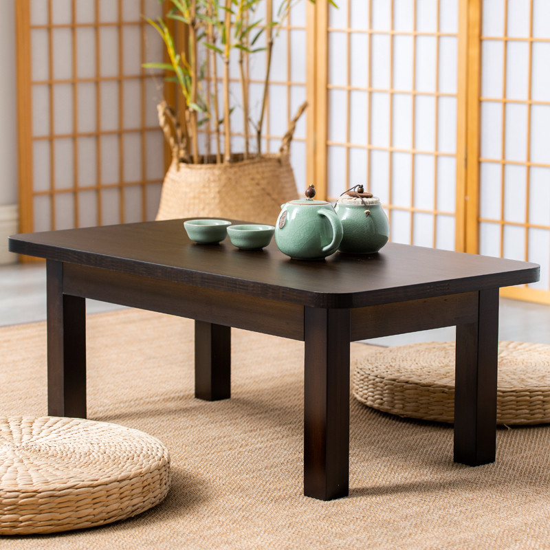 Black Walnut Color Bamboo Kang Table Solid Wood Square Table ...