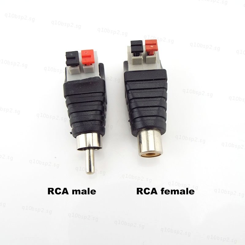 Speaker Wire Cable to Audio RCA male RCA female Connector Adapter Jack ...