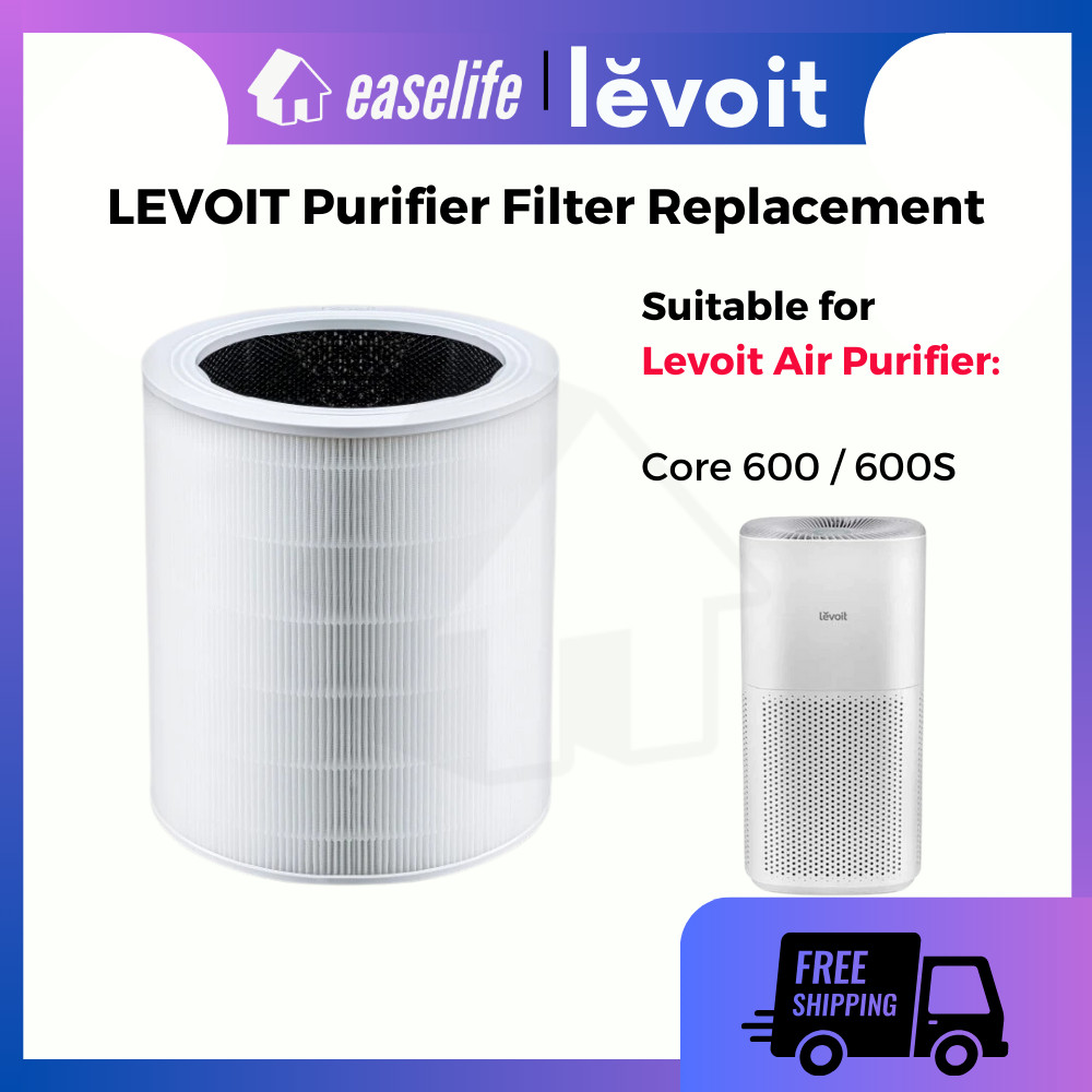 Core 600S Smoke Remover HEPA Replacement Filter – Compatible With LEVOIT Core 600S, 1-Pack