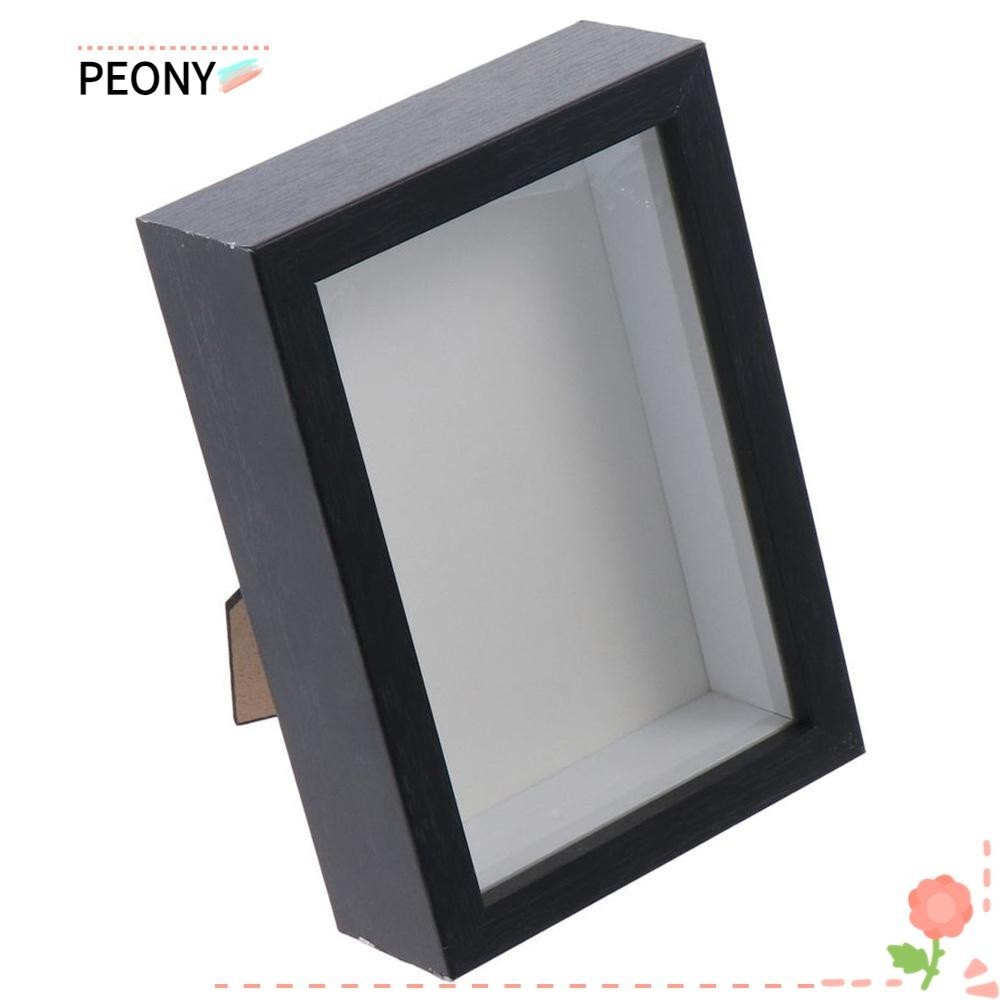 PEONIES Shadow Box Frame, Multi-size Glass Wooden Photo Frame, Desktop ...