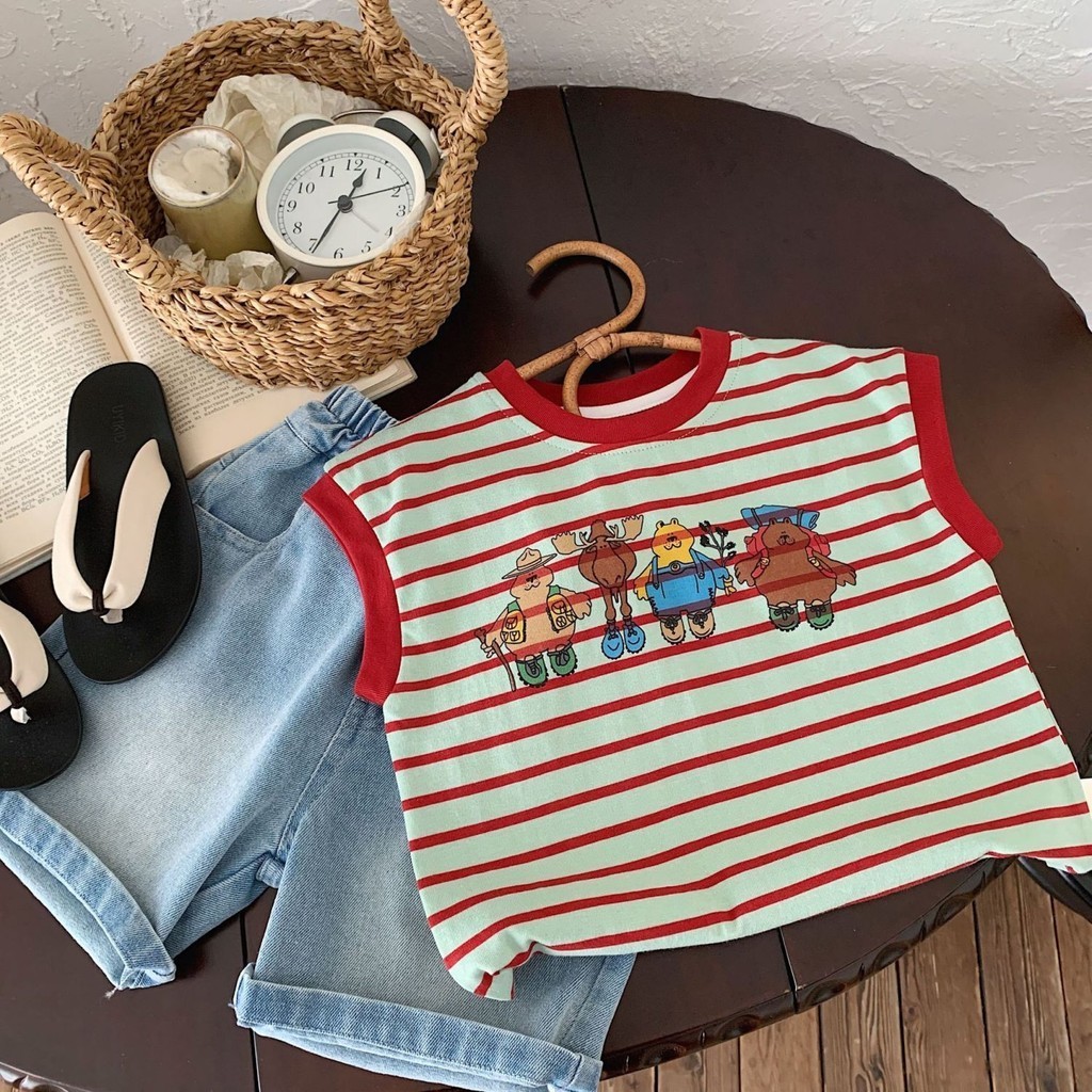 Hot New Style Japanese Korean Children Summer Vest 2024 New Style Boys ...