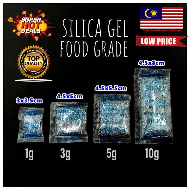 2 Gram 100 Pcs Silica Gel Packets, Premium Desiccant Packs For Storage