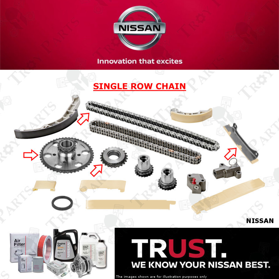 (16pc) Nissan Timing Chain Kit Set for Navara D23 D23T NP300 NV350 ...