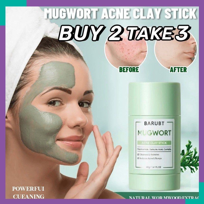 ⚡24H SHIPPING⚡ Buy 2 Take 3 Mugwort Clay Facial Mask Stick Green Skin ...
