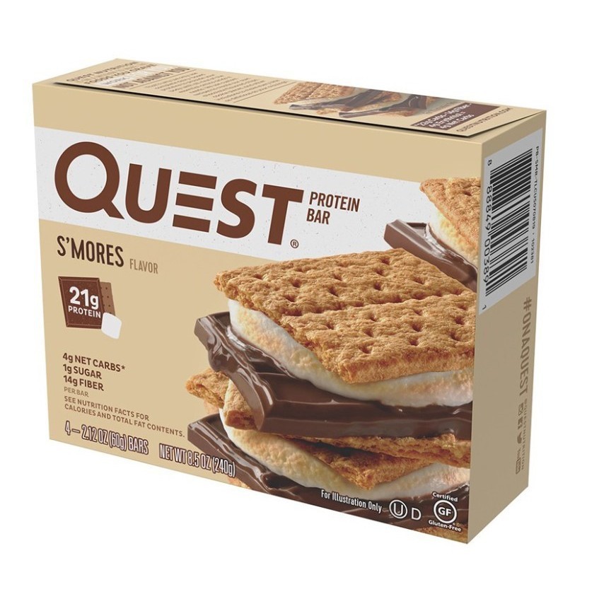 (Expiry 13th september 2024) Quest Protein Bar S'mores (4 x 60g
