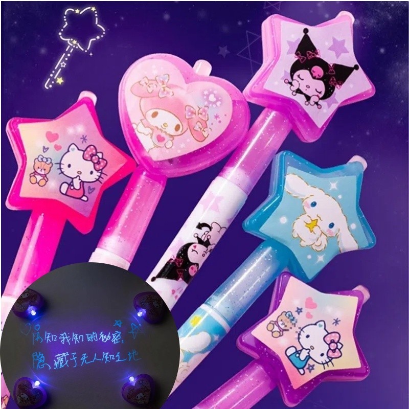 Series Kuromi Invisible Ink Pen Cute Anime Magic UV Light Student Kids ...