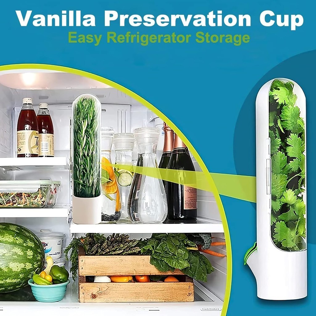 Vegetable Freshkeeping Cup Fresh Herb Keeper Herb Saver Container Herb